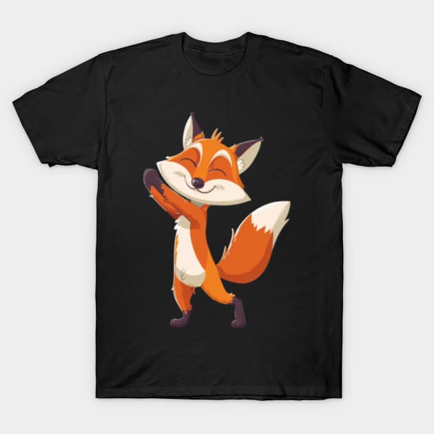 Twirling Dancing Fox T-Shirt by RavenSHOPS